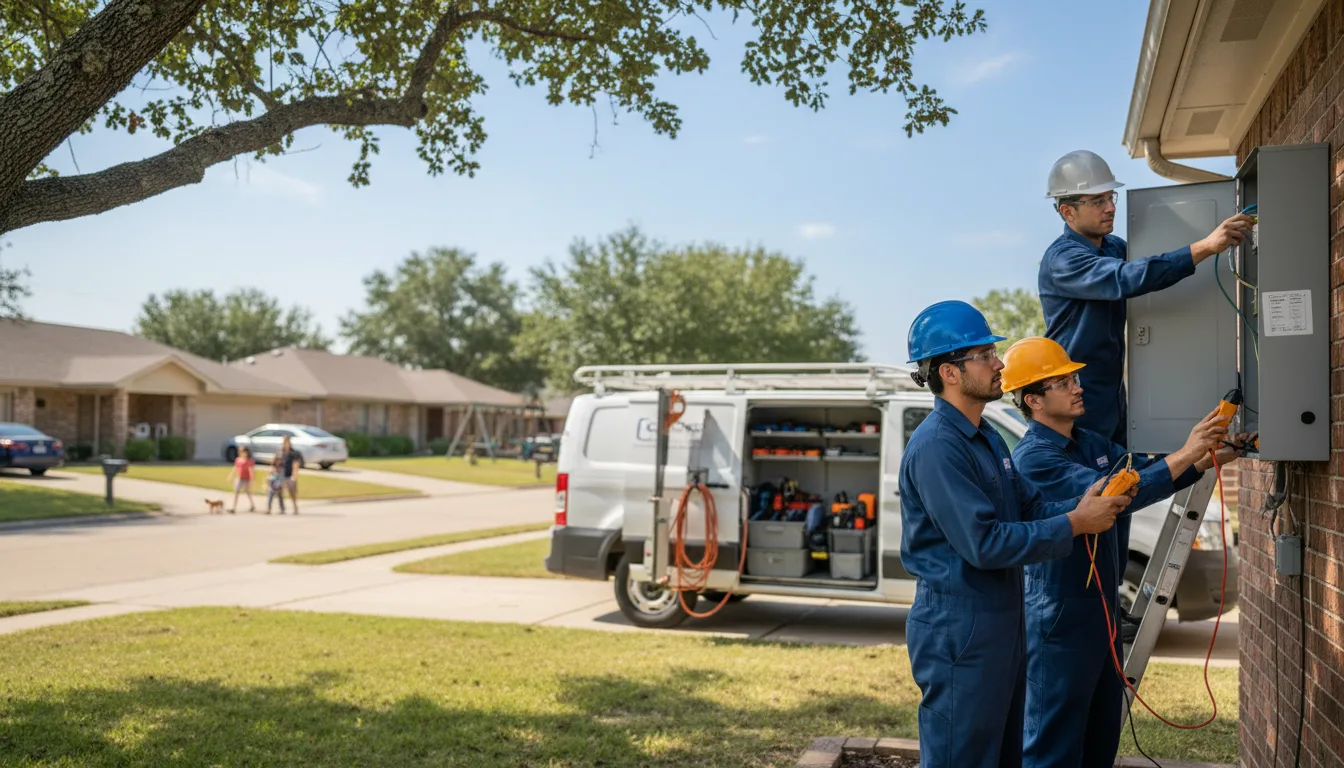 Certified electrician providing emergency electrical services in Brookesmith, TX